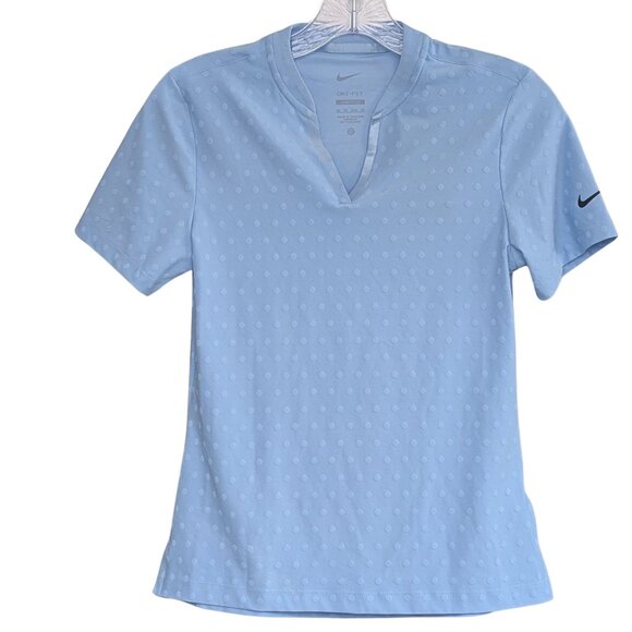 Nike Dri-FIT UV Activewear Top Light Blue NWT XS - Picture 2 of 5